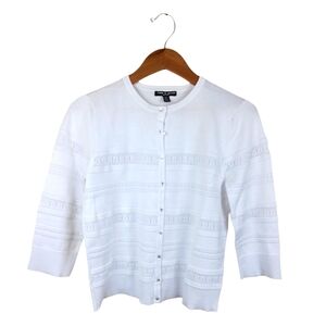 Cable & Gauge PXL Crewneck,‎ 3/4 sleeve, button down sweater